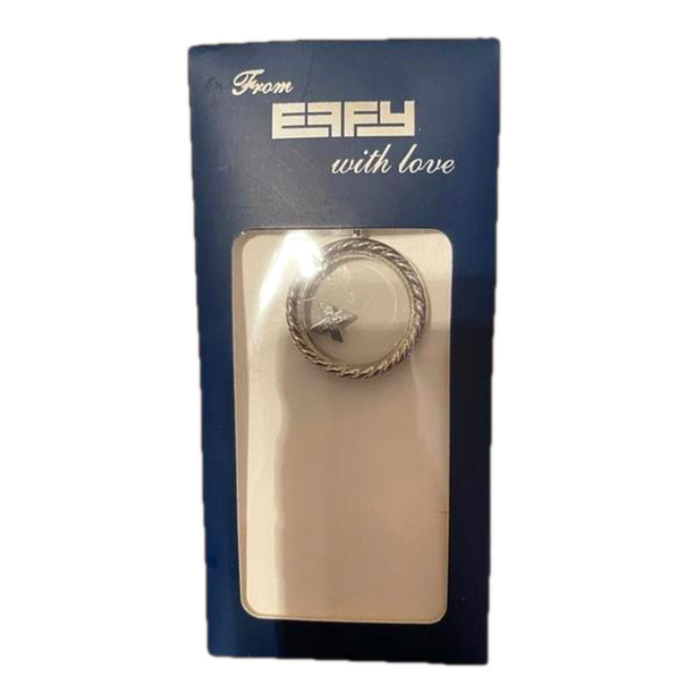 NWT EFFY With Love Silver Tone Floating Charm Locket Necklace Star Souvenir